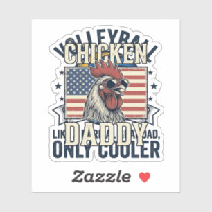 Sticker Papy volley-ball Design de t-shirt vintage drôle_1
