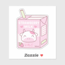 Paquet de Lait à la Fraise Mignon Doodle