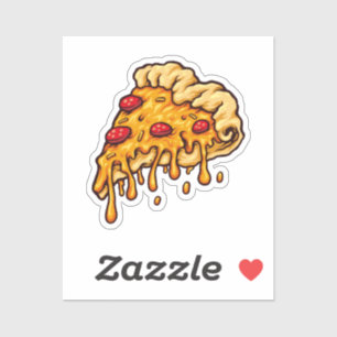 Sticker Par l'autocollant de pizza en tranches
