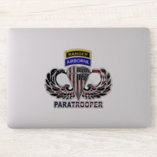 Sticker Parachutiste de Rangers aéroportés puissant