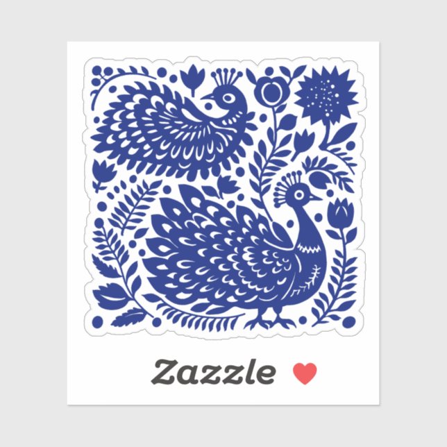 Sticker Paradis du paon  (Feuille)