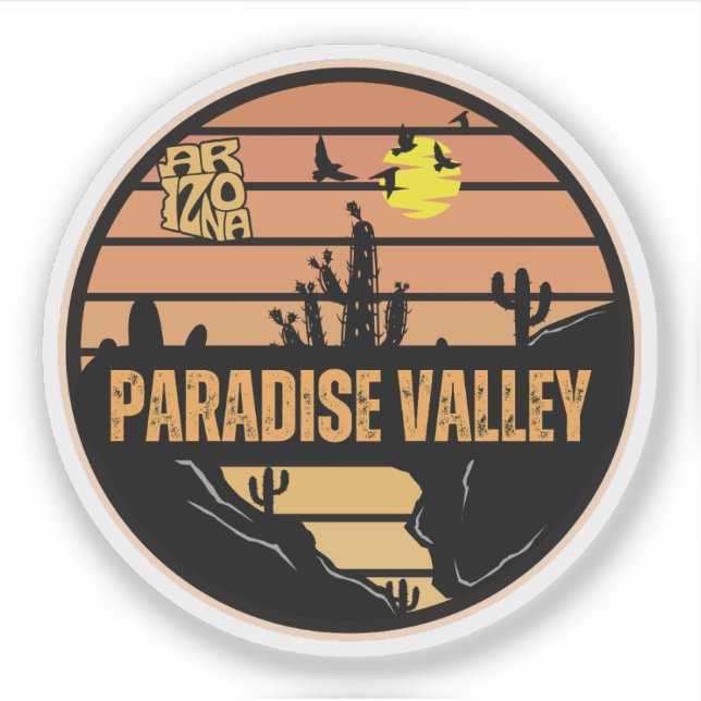 Sticker Paradise Valley, Arizona (Devant)