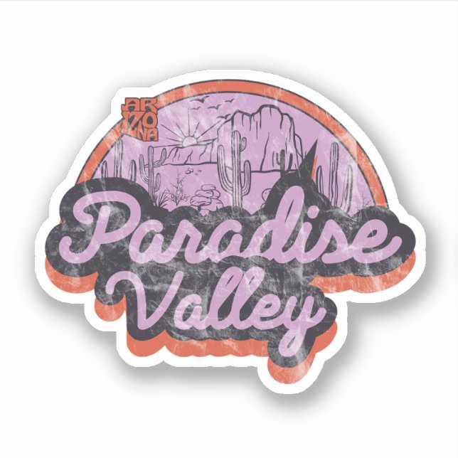 Sticker Paradise Valley, Arizona (Devant)