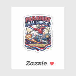 Sticker Paraguay But Énergie Skeleton Buteur Nations Gras