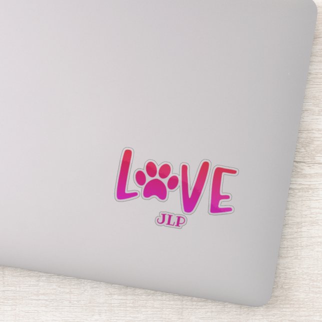 Sticker Paraphe Love Paw (Détail)