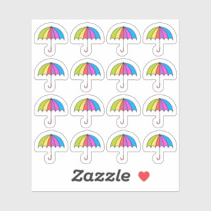 Sticker Parapluie Coloré Suivi de Pluie Planificateur Déco