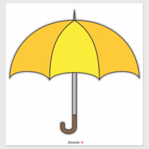 Sticker Parapluie jaune