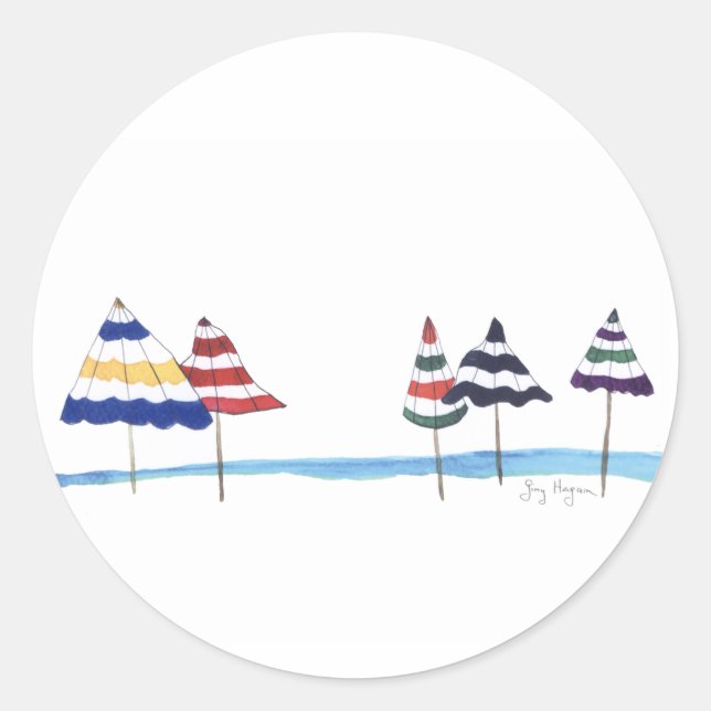 Sticker Parasols De Plage (Devant)