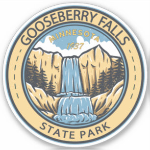 Sticker Parc d'état de Gooseberry Falls Minnesota Badge