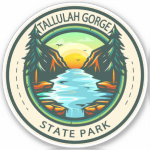 Sticker Parc d'état de la gorge de Tallulah Badge de Géorg