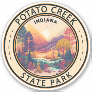 Sticker Parc d'état de Potato Creek Indiana Emblem