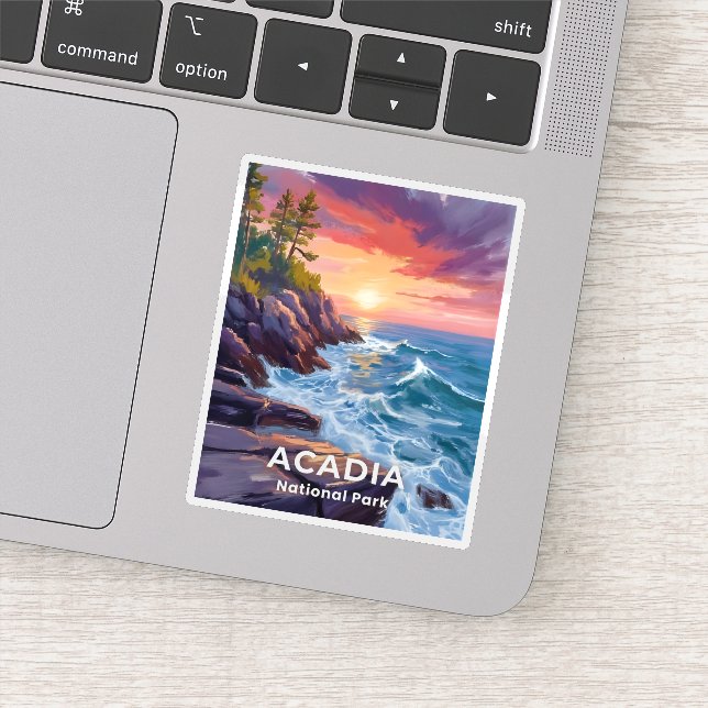 Sticker Parc national d'Acadia | Otter Cliffs Voyage dans  (Détail)