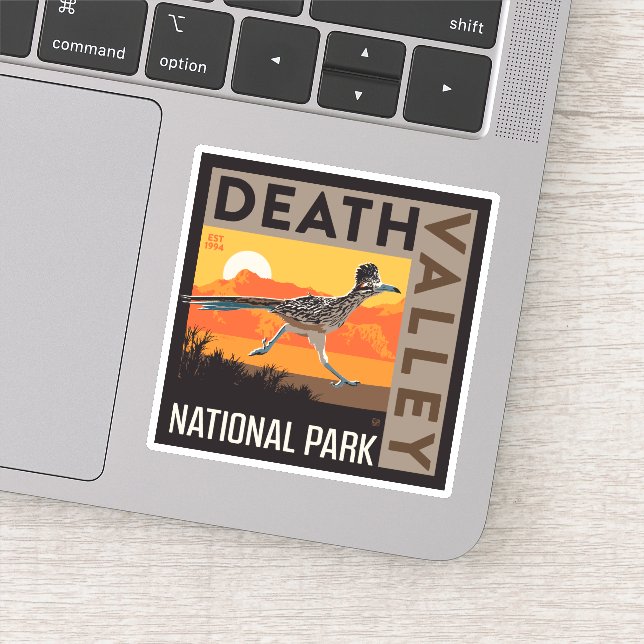 Sticker Parc national de Death Valley | Roadrunner (Détail)