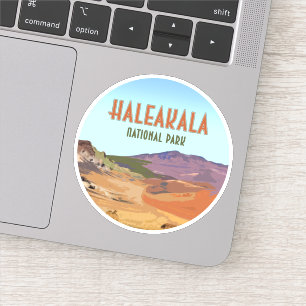 Sticker Parc national de Haleakala Maui Hawaii Vintage