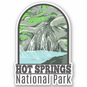 Sticker Parc national de Hot Springs Arkansas Vintage