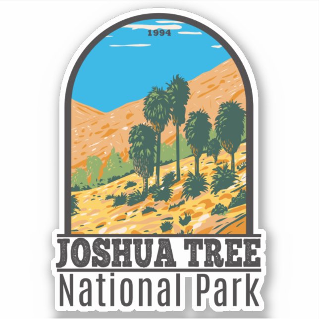 Sticker Parc national de Joshua Tree Fortyneuf Palms Oasis (Devant)