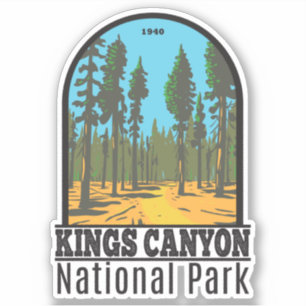 Sticker Parc national de Kings Canyon General Grant Vintag