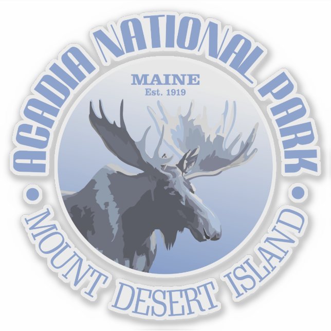Sticker Parc national de l'Acadie (orignal) (Devant)