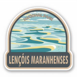 Sticker Parc national de Lencois Maranhenses Brésil Vintag