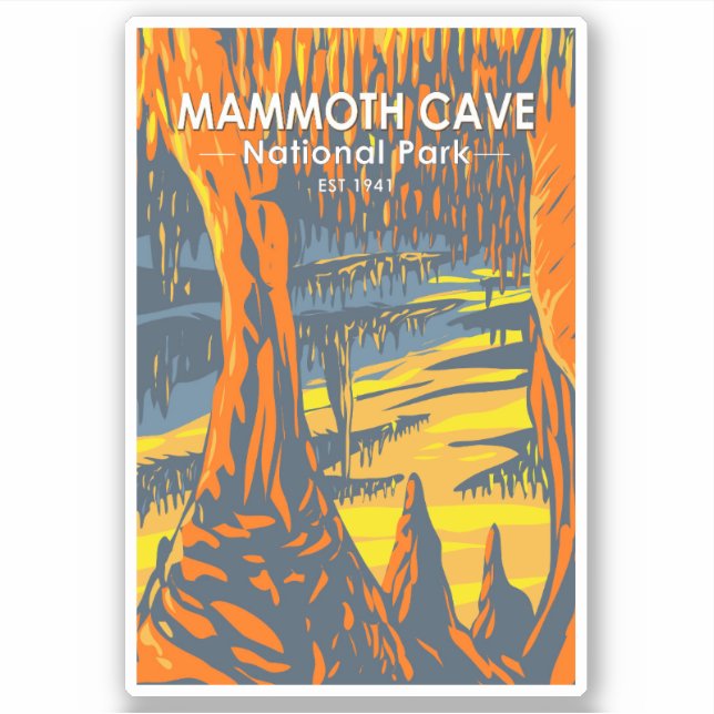 Sticker Parc national de Mammoth Cave Kentucky (Devant)