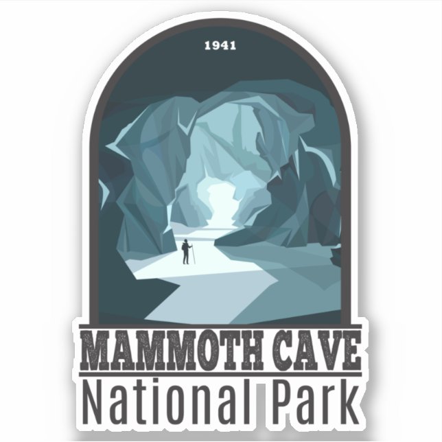 Sticker Parc national de Mammoth Cave Kentucky Vintage (Devant)