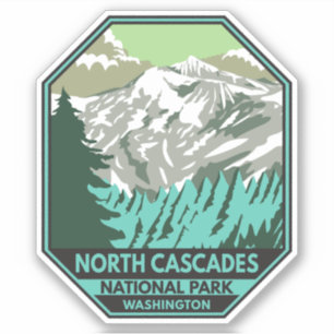 Sticker Parc national de North Cascades Goode Mountain Ret