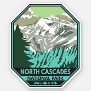 Sticker Parc national de North Cascades Goode Mountain Ret