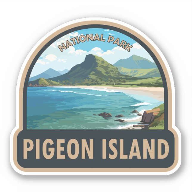 Sticker Parc national de Pigeon Island Sainte-Lucie Travel (Devant)