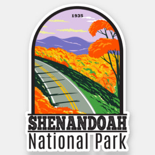 Sticker Parc national de Shenandoah Skyline Drive Virginie