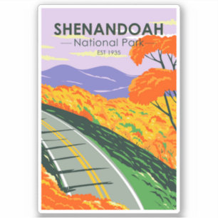 Sticker Parc national de Shenandoah Skyline Drive Virginie