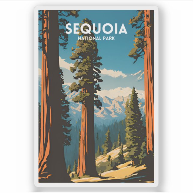 Sticker Parc national de Travel Sequoia (Devant)