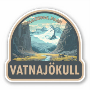 Sticker Parc national de Vatnajokull Islande Voyager Vinta