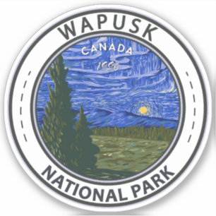 Sticker Parc national de Wapusk Vintage aurores boréales