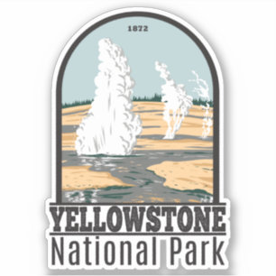 Sticker Parc national de Yellowstone Bassin de Norris Geys
