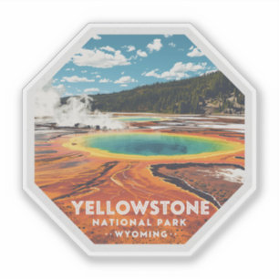Sticker Parc national de Yellowstone Vintage voyage du Wyo