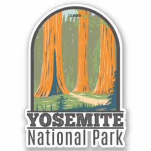 Sticker Parc national de Yosemite Mariposa Grove Californi