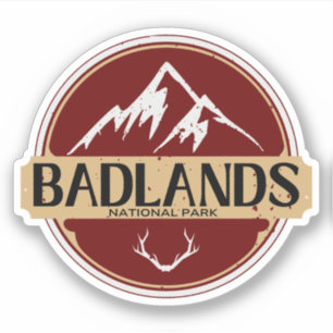 Sticker Parc national des Badlands Route du dakota du Sud