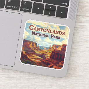 Sticker Parc national des Canyonlands Utah Moab Retro