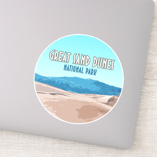 Sticker Parc National Des Dunes De Sable Great Colorado (Détail)