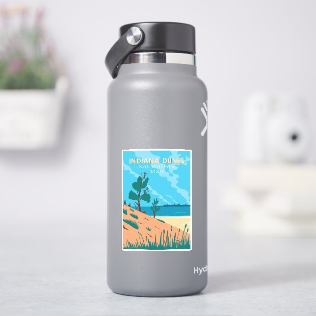 Sticker Parc national des dunes d'Indiana Vintage (HydroFlask)