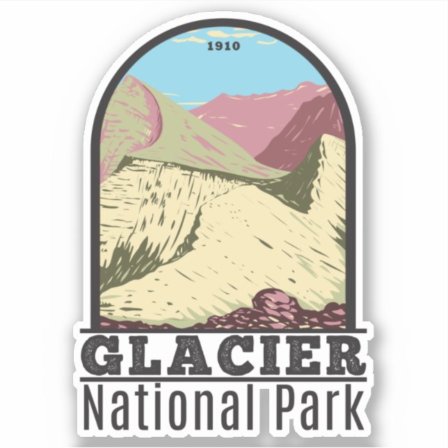 Sticker Parc national des Glaciers Montana Triple Divide (Devant)
