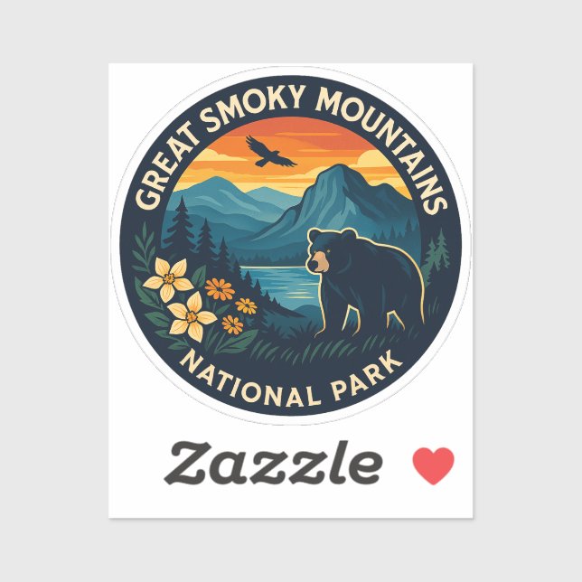 Sticker Parc national des Great Smoky Mountains (Feuille)