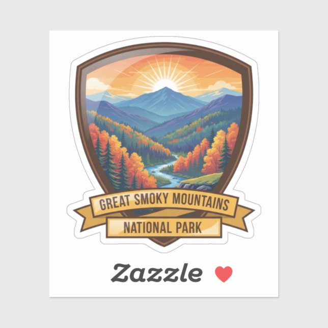 Sticker Parc national des Great Smoky Mountains (Feuille)