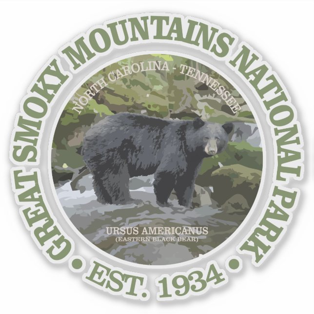 Sticker Parc national des Great Smoky Mountains (ours) (Devant)
