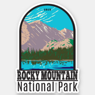 Sticker Parc national des Rocheuses Colorado Lac Ours