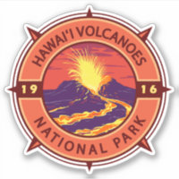 Parc national des volcans d'Hawaii Compas rétro
