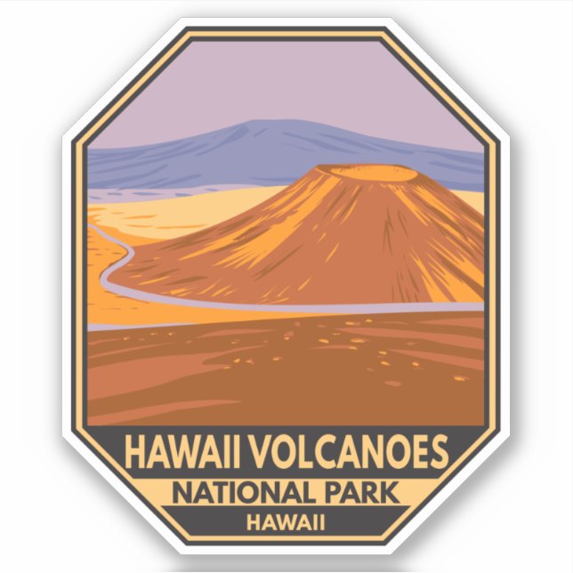 Sticker Parc national des volcans d'Hawaii Mauna Kea Vinta (Devant)