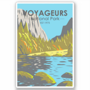 Sticker Parc national des Voyageurs Minnesota Vintage