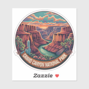 Sticker Parc national du Grand Canyon vintage Arizona