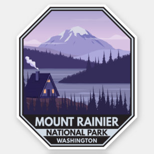 Sticker Parc national du Mont Rainier Washington Cabine Re